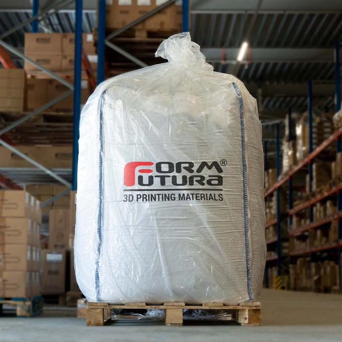 1000kg ReForm rPETG Transparent pellets big bag on a pallet