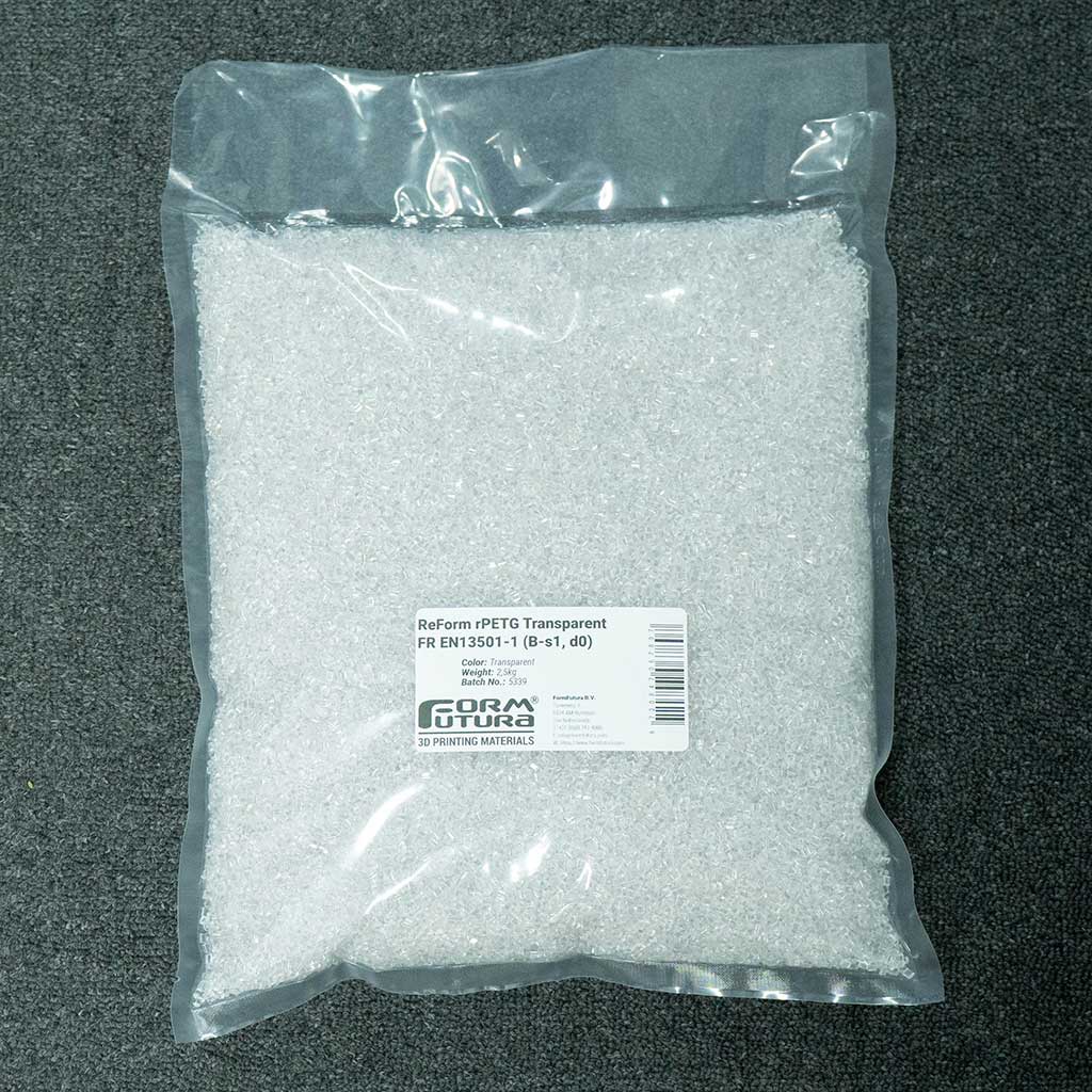 ReForm rPETG Transparent FR EN13501-1 (B-s1, d0) - Pellets